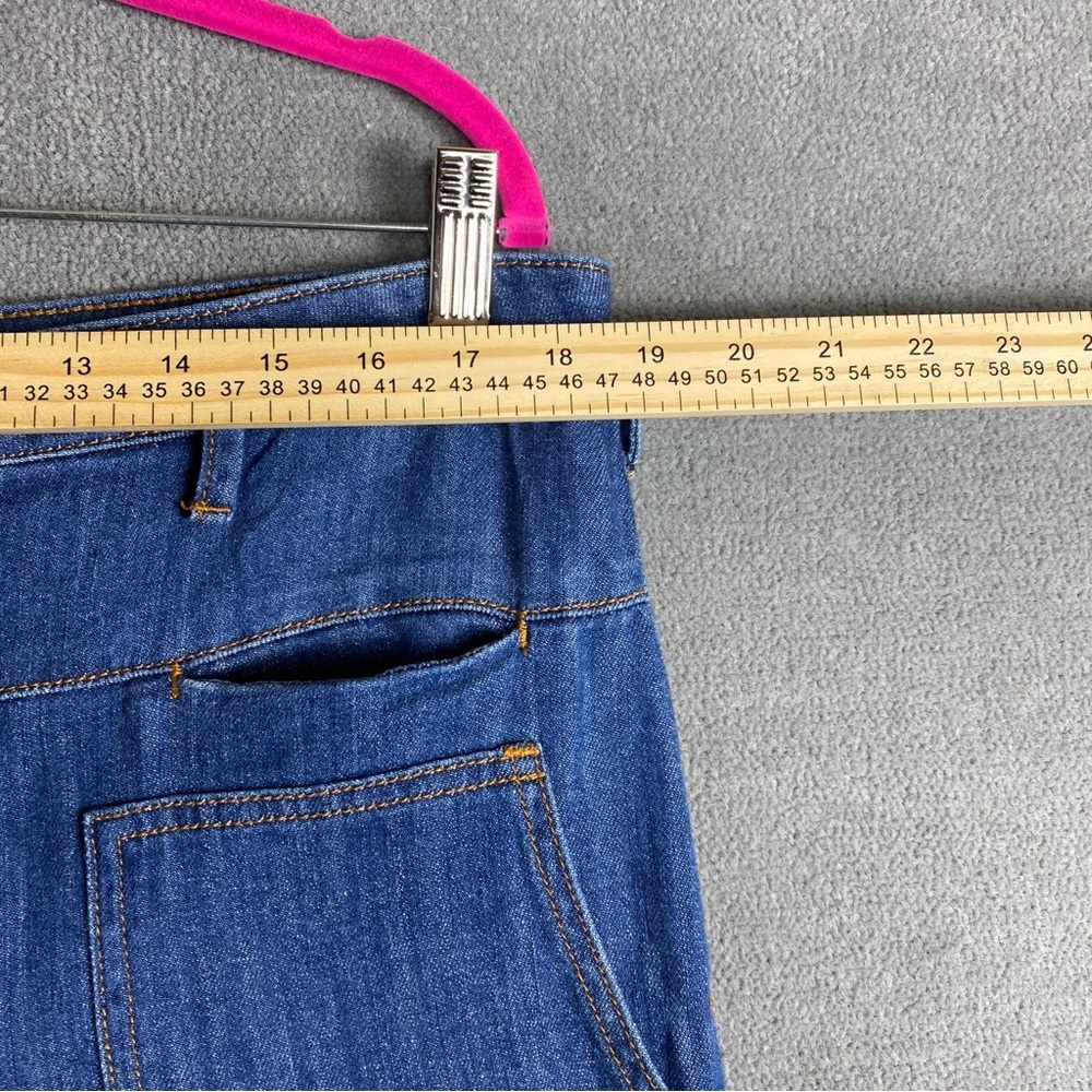 Pilcro and the Letterpress Flare Wide Leg Jeans with Snap Button Hem size 32 - Picture 8 of 10